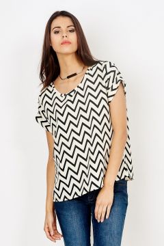 Graphic Zigzag top