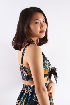 Blue Tied Up Summer Top